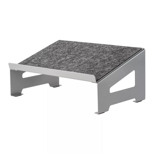 Steel Ergonomic Slanted Laptop Riser With Felt Surface And Under‑Stand Storage