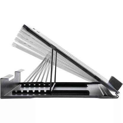 7‑Position Adjustable Metal Laptop Stand With Ventilated Surface