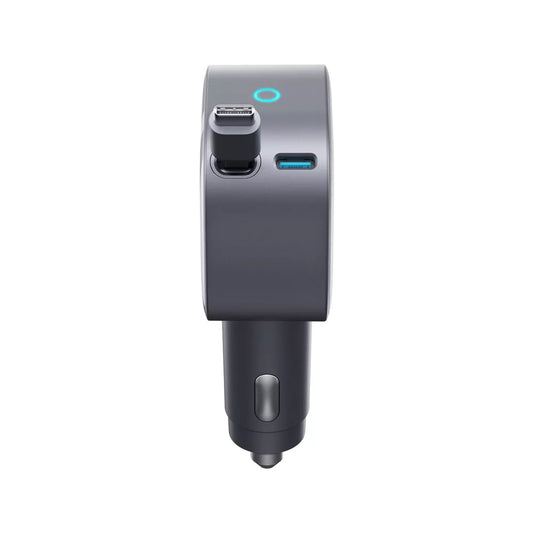 75W Retractable USB‑C Fast Car Charger For In‑Vehicle Power Supply