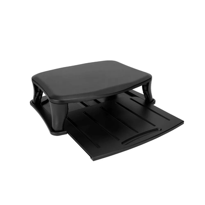 Two‑Height Adjustable Universal Monitor Riser With Pull‑Out Sliding Tray