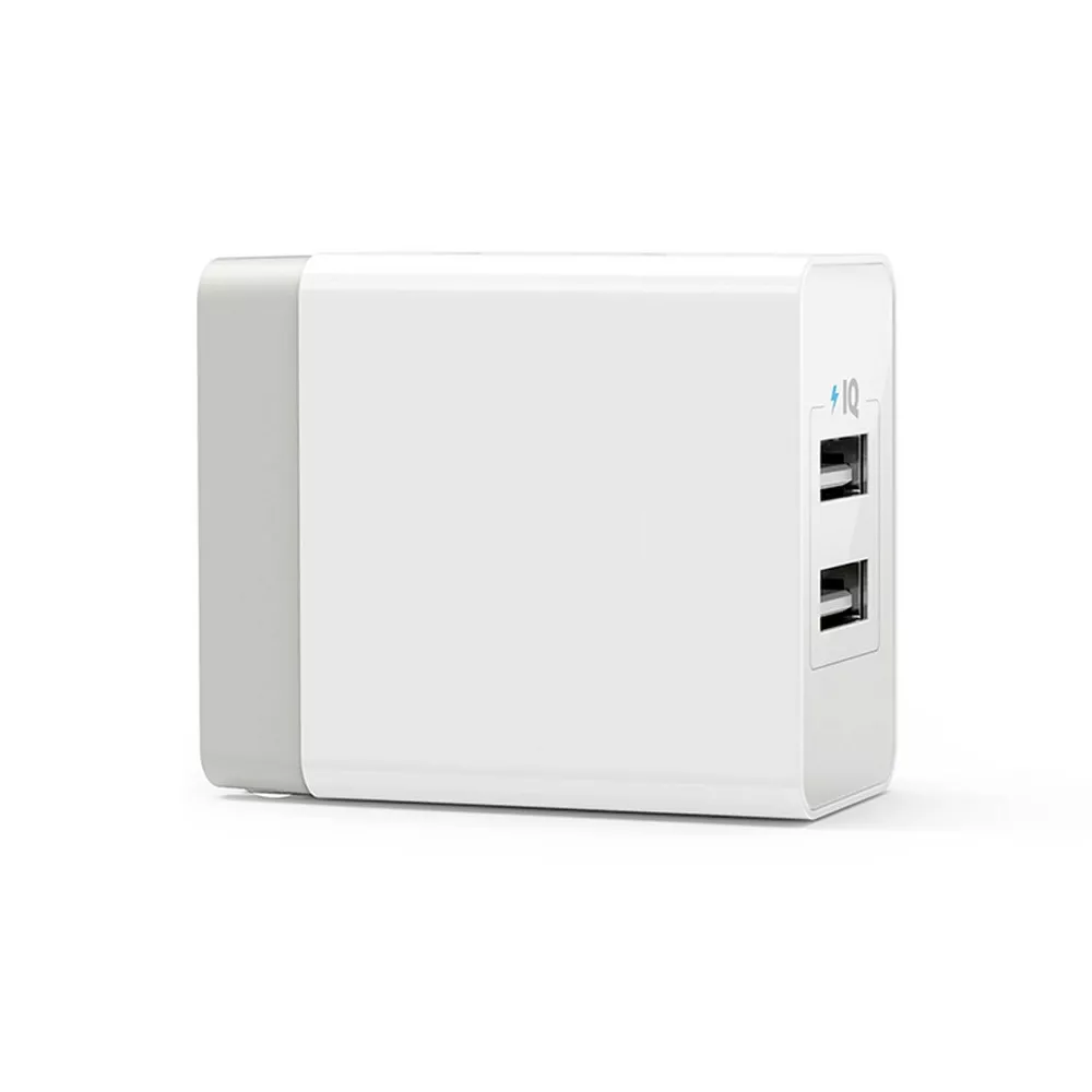 24W Dual USB‑A Compact Wall Charger With Multi‑Device Charging