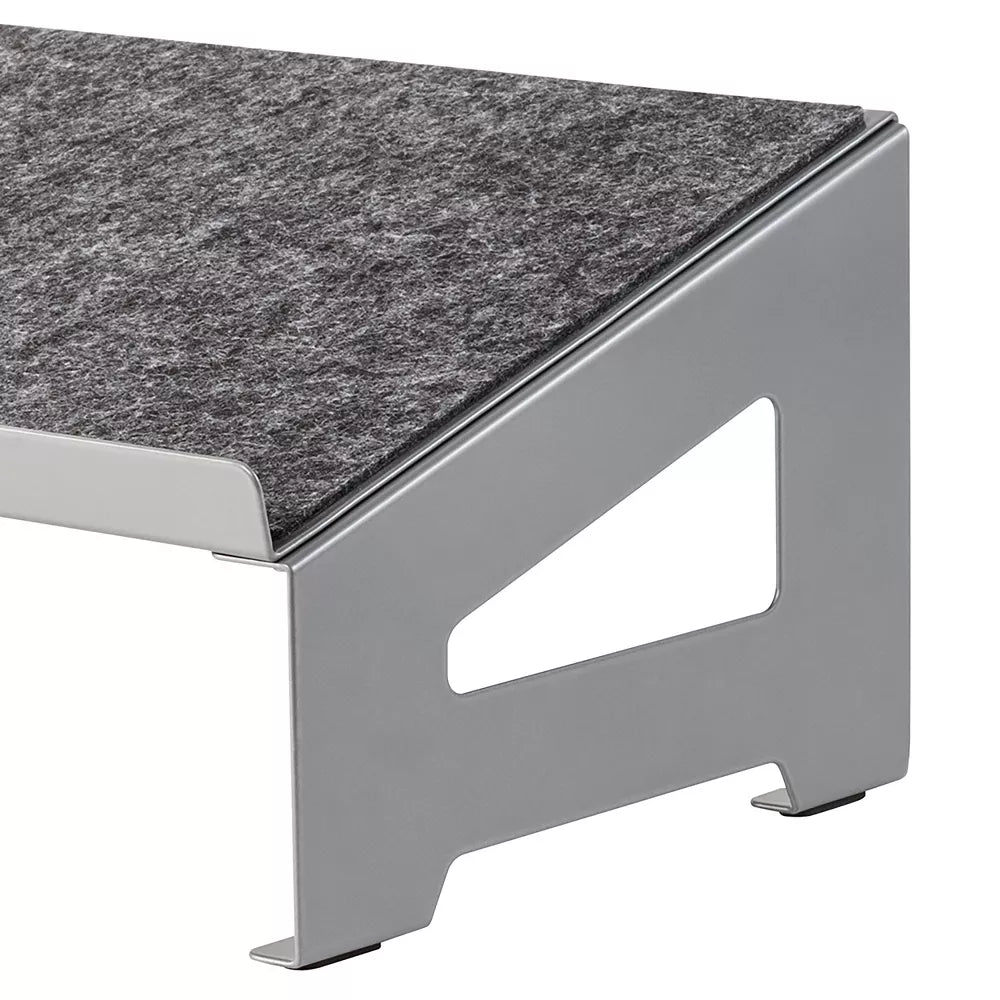 Steel Ergonomic Slanted Laptop Riser With Felt Surface And Under‑Stand Storage